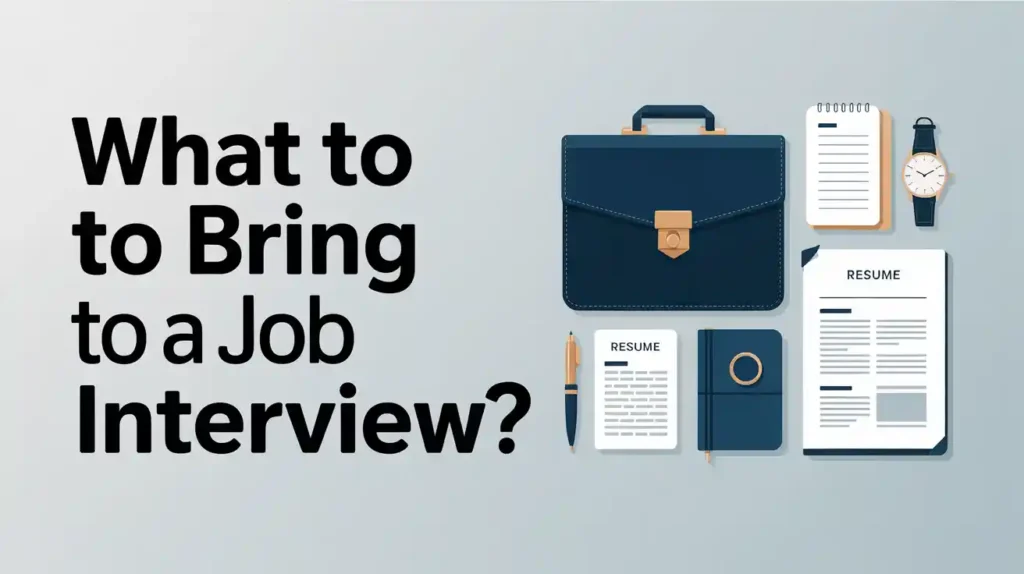 what to bring to a job interview